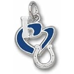 Sterling Silver INDIANAPOLIS COLTS "I HEART LOGO" 1/2" ENAMEL