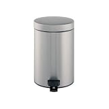 (348945) Brabantia Pedal Bin 3 Litre in Matt Steel - Plastic Bucket