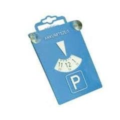 Parkscheibe mit Sauger, mit zwei Saugern zur Befestigung hinter der Windschutzscheibe, 24-Stunden-Anzeige, Material: Hartplastik mit SB-B�gelhalter