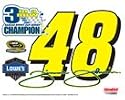 Jimmie Johnson Nascar Sprint Cup 3 in a Row Champion Ultra Decal