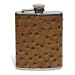 Brown Ostrich Leather Flask