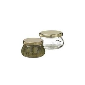 12 pack: 11.5 oz. Squat Jars with lids. Un-strengthened, but economical by 