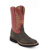 Justin Men's 11'' 'Stampede Tekno Crepe' Square Toe Western Boot - Dark Brown