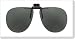 Polarized Clip-on Flip-up Plastic Sunglasses - Aviator - 56-58mm X 56mm - Polarized Grey Lenses