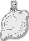New Jersey Devils "NJ Logo" 5/8" Pendant - Sterling Silver Jewelry