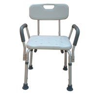 Drive Medical Bath Bench with Back and Removable Padded Arms, Adjustable - 1 Ea