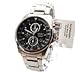 Seiko Black Dial Chronograph Stainless Steel Mens Watch SNDD63