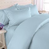 1000 Thread Count QUEEN Size Egyptian DUVET COVER, LIGHT BLUE