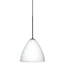 Besa Lighting 1XT-177907-BR Mia Pendant with Opal Matte Glass, Bronze Finish