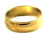 Mens 24k Yellow Gold Layered Textured 7mm THICK Wedding Ring Band ~ YOU CHOOSE SIZE ~ LIFETIME WARRANTY (WB3)