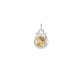 November Citrine Charm in Silver