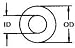 Sporting Goods : 22X27X1.5 Aluminum Washer (50 count)