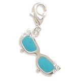 Crystal Sunglasses Charm with Lobster Clasp
