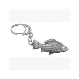Fine Quality English Pewter Carp Fish Keyring, Lovely Gift Idea