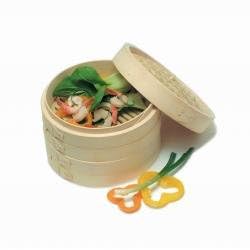 Bamboo Steamer 3 Piece Bamboo Steamer Basket Set 10 x 6 3/4 (Pack of 5) Bamboo Steamer - 3-Piece Bamboo Steamer Basket Set 10