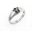 Small Sterling Silver 6mm Engraved Dragon Band Pinky Ring (Size 4,5,6,7,8,9,10,11,12,13)