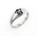 Small Sterling Silver 6mm Engraved Dragon Band Pinky Ring (Size 4,5,6,7,8,9,10,11,12,13)
