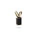 14K Yellow Gold Emerald-cut Genuine Black Onyx title=