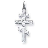 Sterling Silver Eastern Orthodox Cross Charm