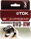 TDK Electronics DVD-RW14RGAL3TG 8CM 1.4 GB DVD-RW Rewritable 3 Pack in Jewel Case