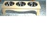 A Leg Up Three Bowl Dog Feeder-Small-NATURAL FINISH