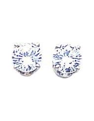 14K White Gold .74ct Round Diamond Stud Earrings New