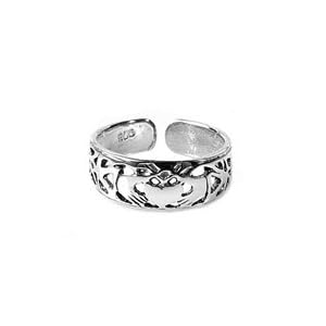 Sterling Silver Fashion Toe Ring - Claddagh - 5mm Band Width