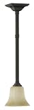 Murray Feiss One-Light American Foursquare Collection Mini Pendant, Oil Rubbed Bronze with Excavation Glass Shade # P1113ORB