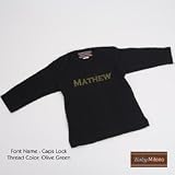 Personalized Black Long Sleeve Baby Shirt with Name by Baby Milano.