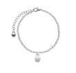 3-D White Volleyball - Silver Plated Elegant Charm Bracelet [Jewelry]