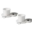 Alessi Hupla Set of Two Mocha Cups & Saucers