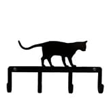 VWI KH-247 Silhouette Wrought Iron Key Holder - Cat at Play Powder Metal Coated