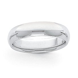 Genuine IceCarats Designer Jewelry Gift Platinum 8Mm Half-Round Comfort Fit Lightweight Band Size 12.00
