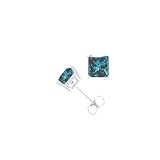 1/3 Carat tw Color Treated Blue Diamond Stud Earrings