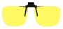 Polycarbonate Clip on Flip up Canary Yellow Enhancing - 58mm Wide X 47mm High (131mm Wide)