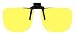 Polycarbonate Clip on Flip up Canary Yellow Enhancing - 58mm Wide X 47mm High (131mm Wide)
