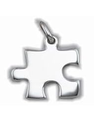 Silverflake -Puzzle Piece Charm