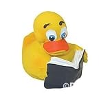Reader Rubber Duck Bath Toy - Natural Latex Rubber - No Phthalates or BPA