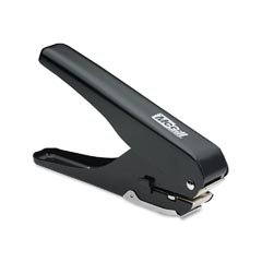 McGill Metal Products 16500 Badge/Slot Punch, 9/16w x1/8h Horizontal Hole, 1/2 Throat Reach, Black/Chrome