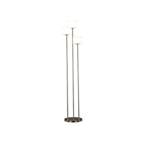 Kenroy Home Matrielle 72 Inch 3 Light Torchiere In Brushed Steel Finish With White Frosted... by Kenroy Home