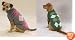 GRAY/PINK Tonal Argyle Dog Sweater Small