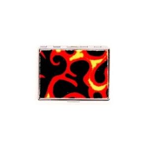Outer Rebel Fashion Flasks and Smoking Accessories- Flame Tribal Stainless Steel Cigarette ID Case...