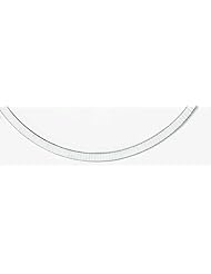 6mm White Gold Omega Necklace 20"