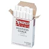 Dustless Chalk, 3 1/4x3/8, White (SPR31440) Category: Chalk