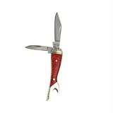 Schrade Leg Knife with Red Sparkle Handle