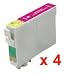 4 X T0713 Magenta Compatible Printer Ink Cartridge for Epson Stylus SX215