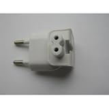 Apple-compatible Interchange AC Adapter Plug (European) - 220V AC PLUG ADAPTER FOR Apple CHARGER FOR IPOD IPHONE and Macbook Two-pin Charger Plug FOR EUROPE (White)