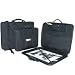 Florence Advanced Art Bag, Soft Portfolio Carry with Full Length Dual Running Zipper & Interior Zippered Pencil / Brush Pouch, 14 x 18 x 1.5, Black.