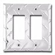 Diamond Polished Aluminum Double GFI Cover