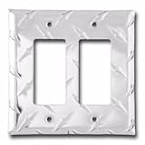 Diamond Polished Aluminum Double GFI Cover